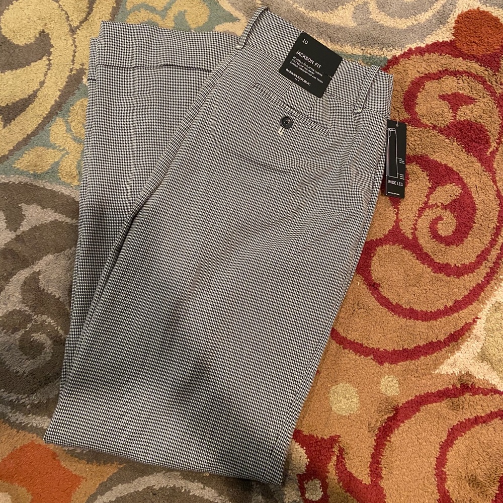 Banana Republic Black and white Pants- Jackson Fit